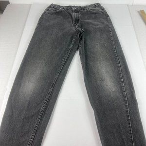 VTG 90s Levi's Jean Mens 30x32* 560 Loose Taper Black Denim Orange Tab Tag 32x34